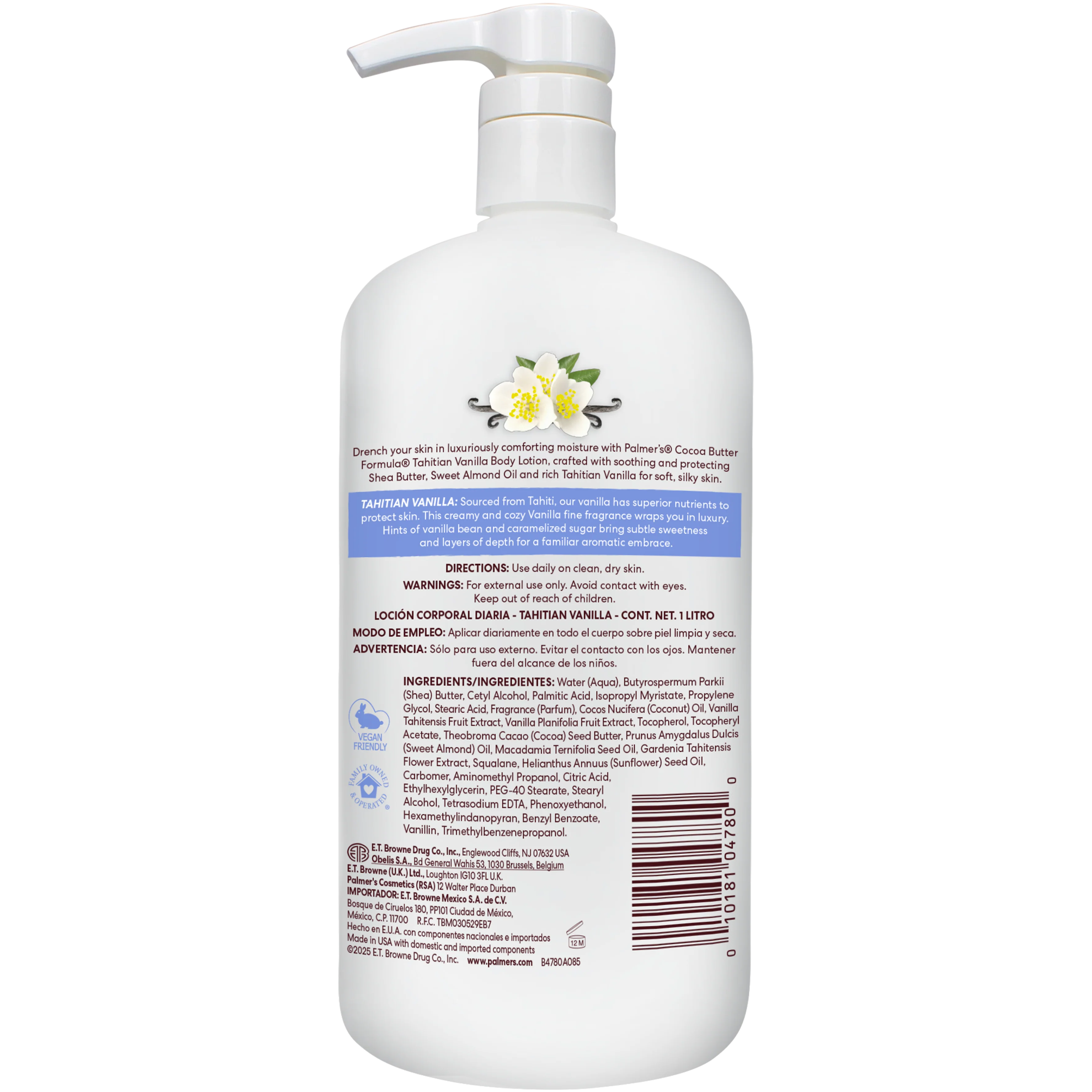 Palmer's Tahitian Vanilla Body Lotion 1 Litre - Image 2